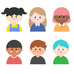 다국적 다문화 어린이 캐릭터 일러스트