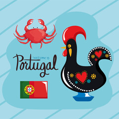 welcome to portugal lettering poster