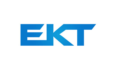 Connected EKT Letters logo Design Linked Chain logo Concept