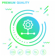 setting server icon illustration - modern design 01.e