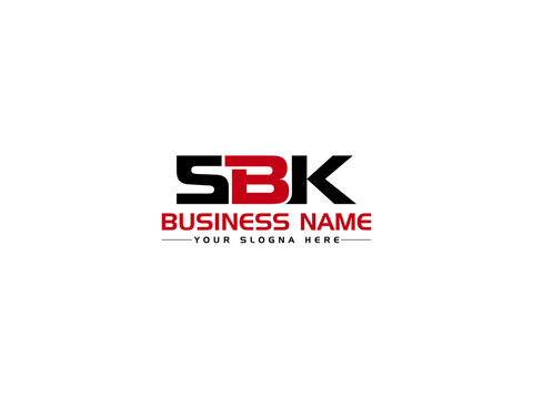 Letter SBK Logo Icon Vector, Creative SB s b k Logo Letter Vector Image With Three Letter Colorful Unique Logo Symbol For Business