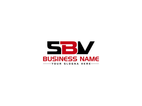 Letter SBV Logo Icon Vector, Creative SB s b v Logo Letter Vector Image With Three Letter Colorful Unique Logo Symbol For Business