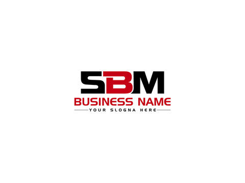 Letter SBM Logo Icon Vector, Creative SB s b m Logo Letter Vector Image With Three Letter Colorful Unique Logo Symbol For Business