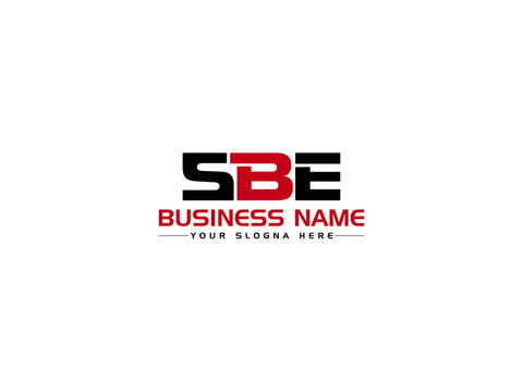 Letter SBE Logo Icon Vector, Creative SB s b e Logo Letter Vector Image With Three Letter Colorful Unique Logo Symbol For Business