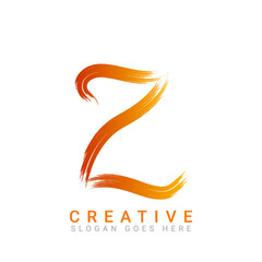 Letter Z abstract logo design. Colorful glossy logotype vector design template in white background