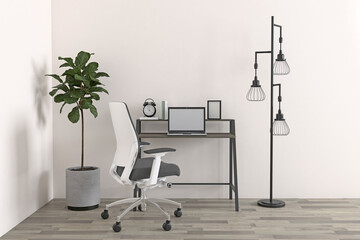 Fototapeta premium Workstation Frame and Screen Mockup