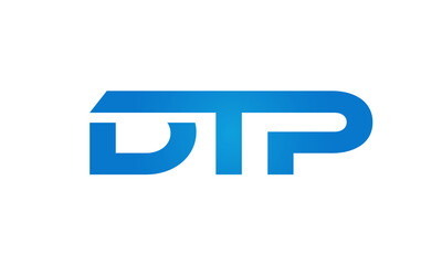 Connected DTP Letters logo Design Linked Chain logo Concept