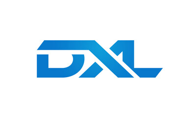 Connected DXL Letters logo Design Linked Chain logo Concept