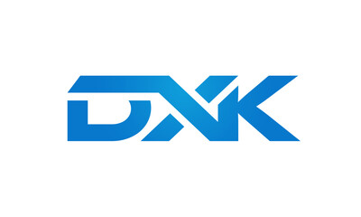 Connected DXK Letters logo Design Linked Chain logo Concept