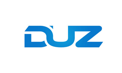 Connected DUZ Letters logo Design Linked Chain logo Concept