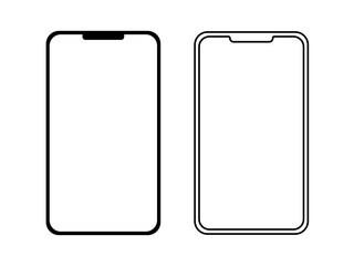 スマートフォン端末のアイコンイラスト素材