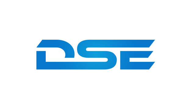 Connected DSE Letters logo Design Linked Chain logo Concept