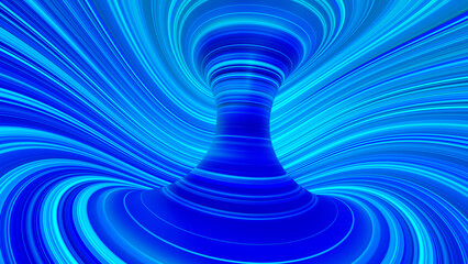 Abstract creative modern colorful uv background. Neon glowing twisted space lines. Beautiful swirls, bright swirls of turbulence 3D illustration