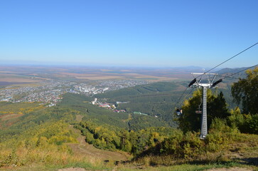 cable car in the mountains