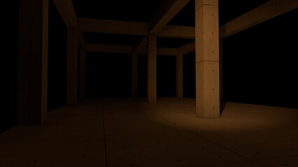 alone in abandoned basement