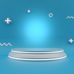 empty podium for exhibit