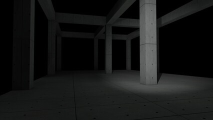alone in abandoned basement