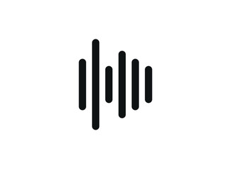 sound wave illustration logo vector icon template.