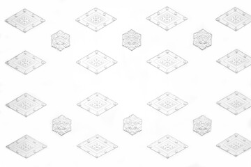 Seamless pattern on the metal white background