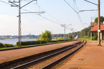 Fototapeta na wymiar Majori railway station. Jurmala, Latvia