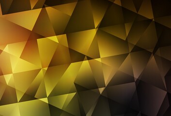 Dark Green, Yellow vector abstract mosaic background.