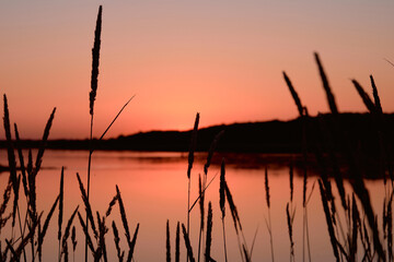 Abendrot an der Oder