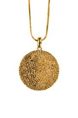 Gold necklace isolated