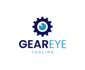 Gear Eye Logo, Eye Logo Template. Vision Logo Design