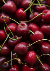 Fresh red cherries fruit