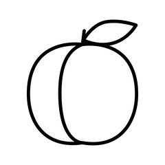 Apricot icon. Pictogram isolated on a white background.