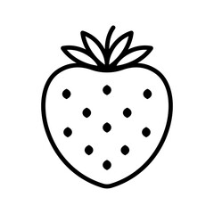 Strawberry icon. Pictogram isolated on a white background.