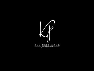 Signature KP Logo Icon Vector, Black Kp pk Signature Letter Logo Image Design With New Stylish Letter Symbol For Brand