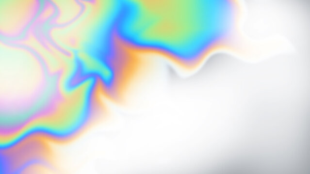 Abstract holographic background with place for text, copy space. Oil spill effect background. Not trace, include mesh gradient. Vector EPS10