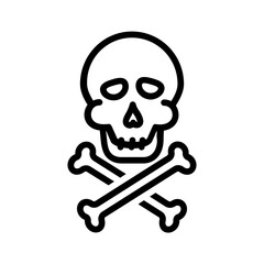 Black line icon for Danger