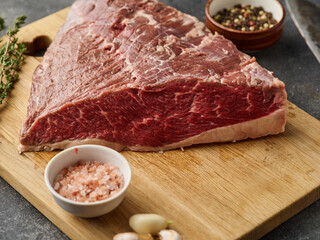 Picanha Steak Churrasco rump steak. Raw cap rump beef (brazilian picanha).