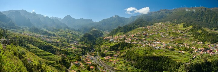 panorama of the valley in Madeira