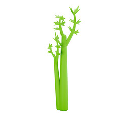 3d illustration Celery Leaf