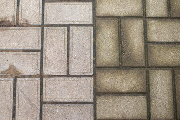 Texture of paving gray tiles
