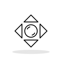 Control icon in trendy flat style. Controling symbol for your web site design, logo, app, UI Vector EPS 10.
