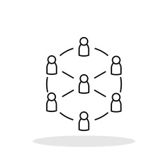 Organization chart hierarchy icon in trendy flat style. Organization symbol for your web site design, logo, app, UI Vector EPS 10.