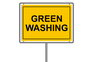 Ortsschild Greenwashing