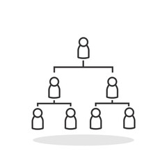 Organization chart hierarchy icon in trendy flat style. Organization symbol for your web site design, logo, app, UI Vector EPS 10.