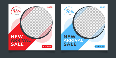 New arrival fashion sale social media post template