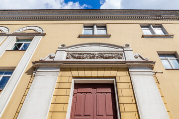 Kaliningrad, Russia, June 16, 2022. Typical architecture in the historic building area