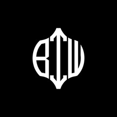 BIW letter logo. BIW best black background vector image. BIW Monogram logo design for entrepreneur and business.