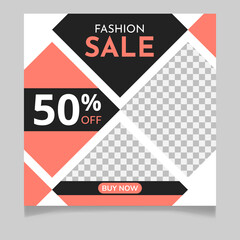 Fashion sale social media post template