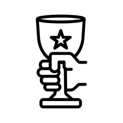 Black line icon for Win