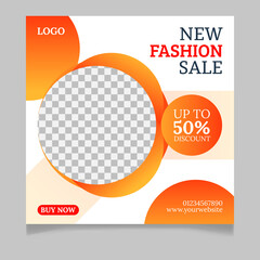 New fashion sale social media post template
