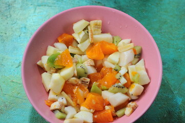 fruit salad in a plate
