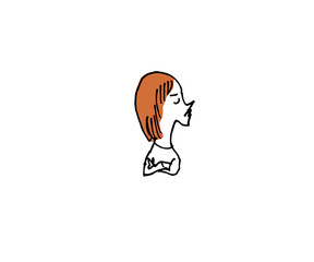 怒っている女性